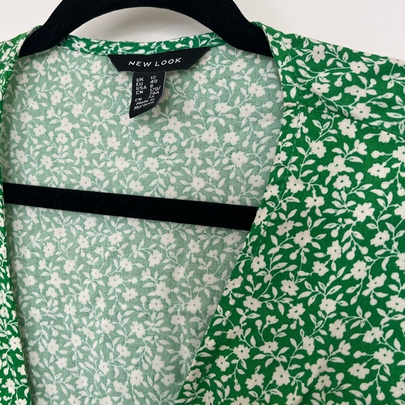 Green Floral Mini Dress - Picture 3 of 5